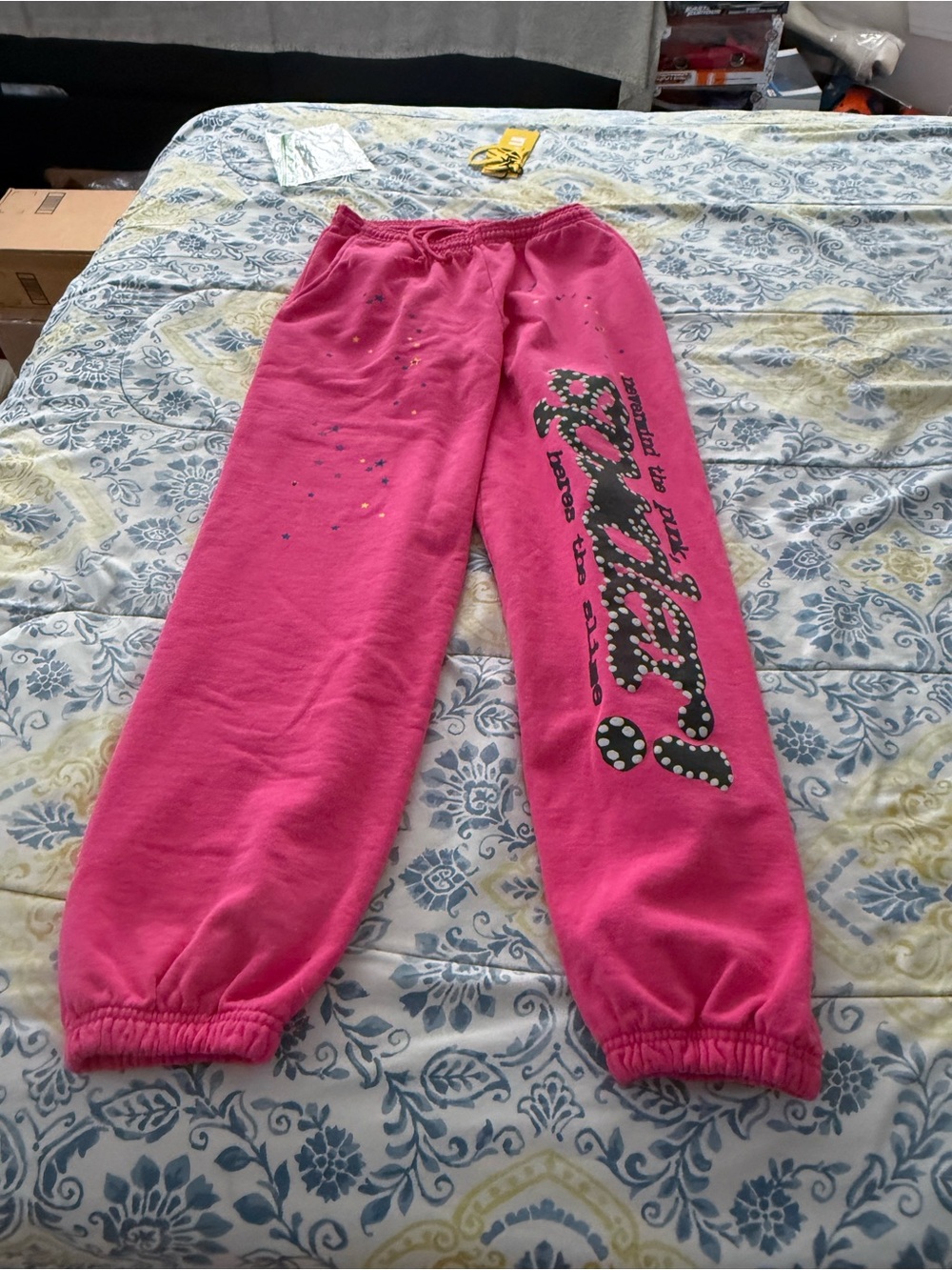 Sp5der Pink V2 Mens Sweatpants size M